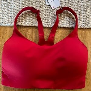 Lululemon Athletica All Powered Up Bra 34E Dark Red